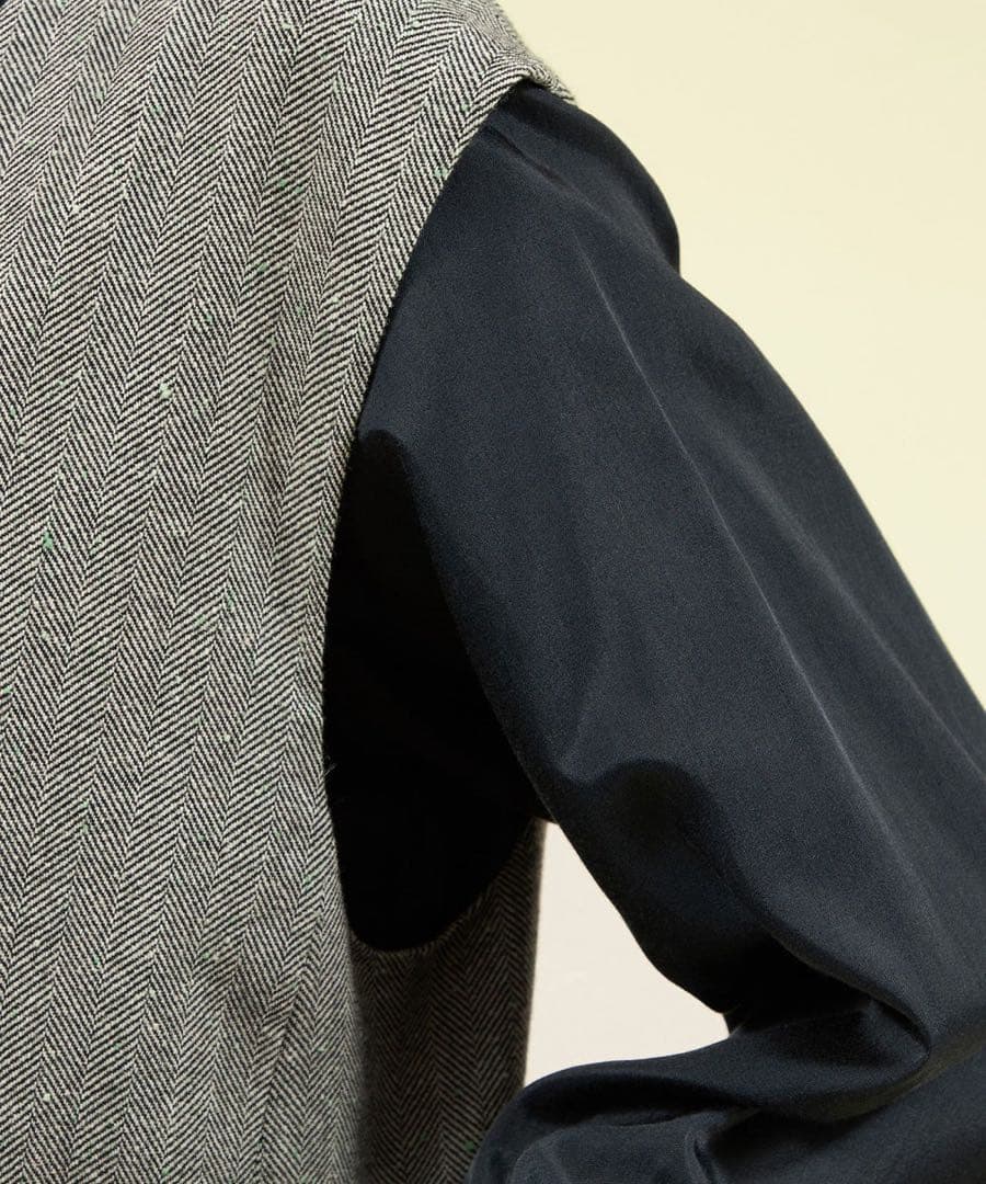 カラーネップツイードワンピ　38 ブラウン