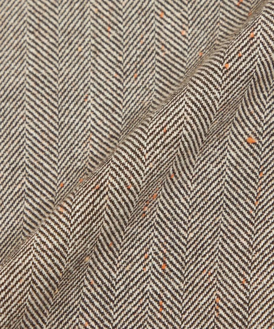 カラーネップツイードワンピ　38 ブラウン