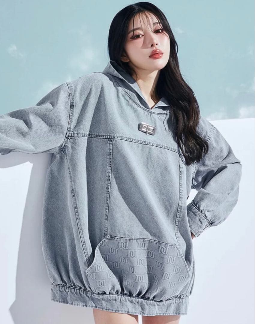 Darich DDロゴデニムフーディー ブルー　美品