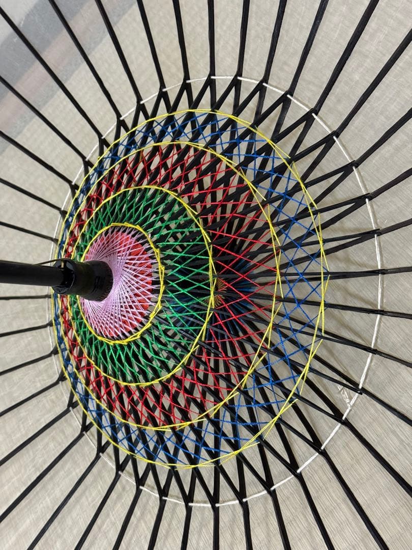 蛇の目傘　番傘　絹　シルク　白　和傘　傘　二段継　舞踊　大衆演劇　着物　撮影