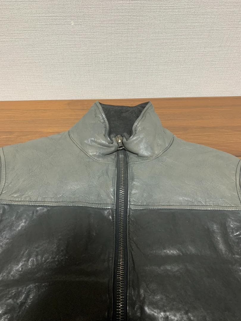 [BACKLASH] 製品加工 オールレザーダウンジャケット XXS程度 本革