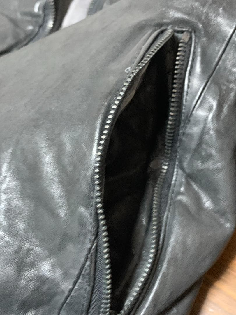 [BACKLASH] 製品加工 オールレザーダウンジャケット XXS程度 本革