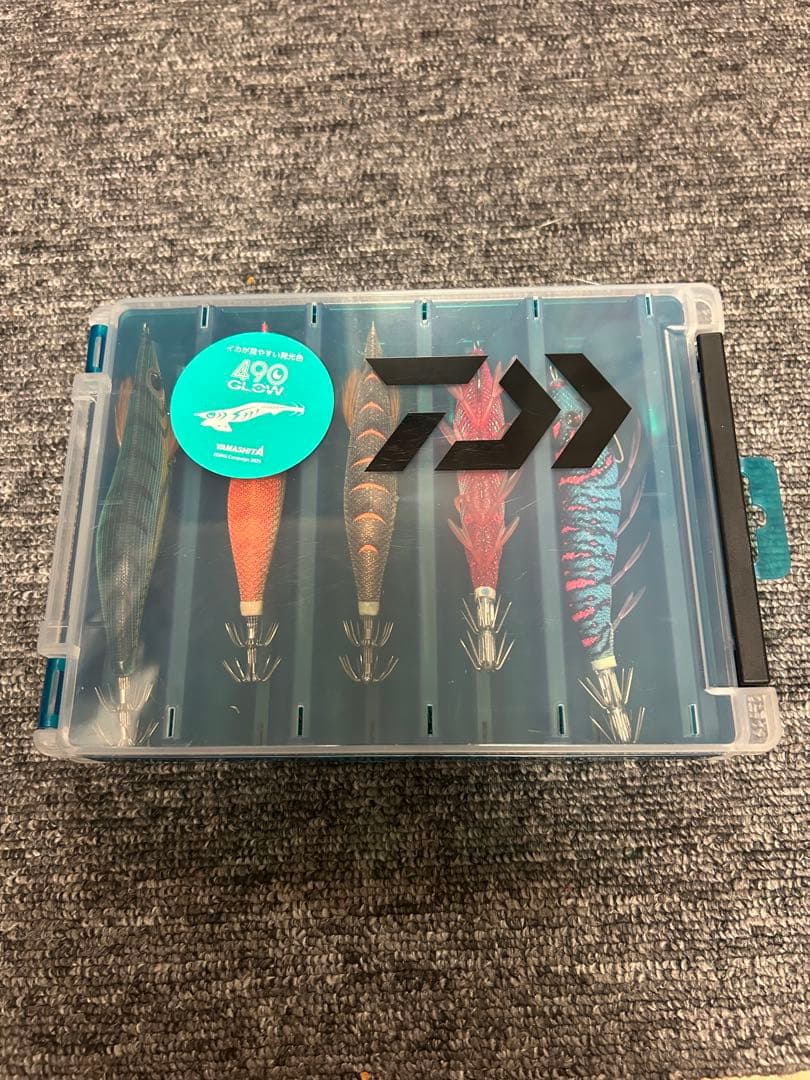 ①エギ10本　②リバーシブルダイワケース③ダイワ　エメラルダス 締め具