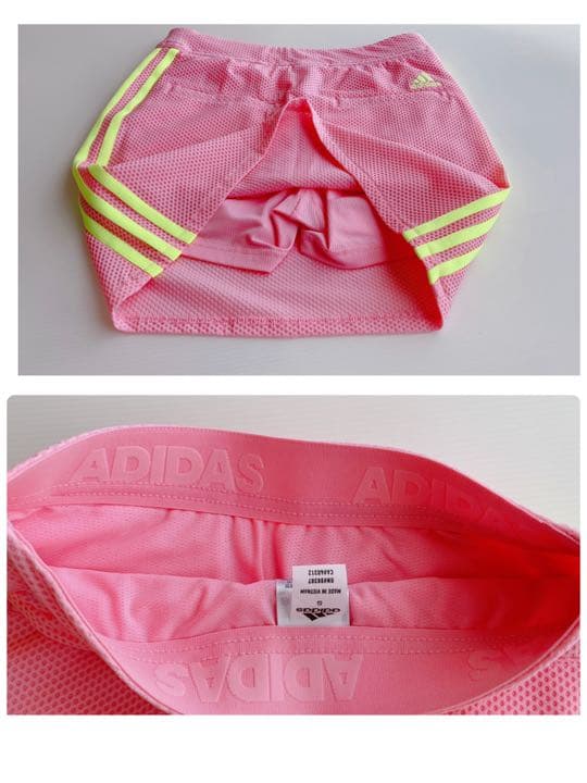 アディダスゴルフ　セットアップ　ピンク✖️ネオンイエロー