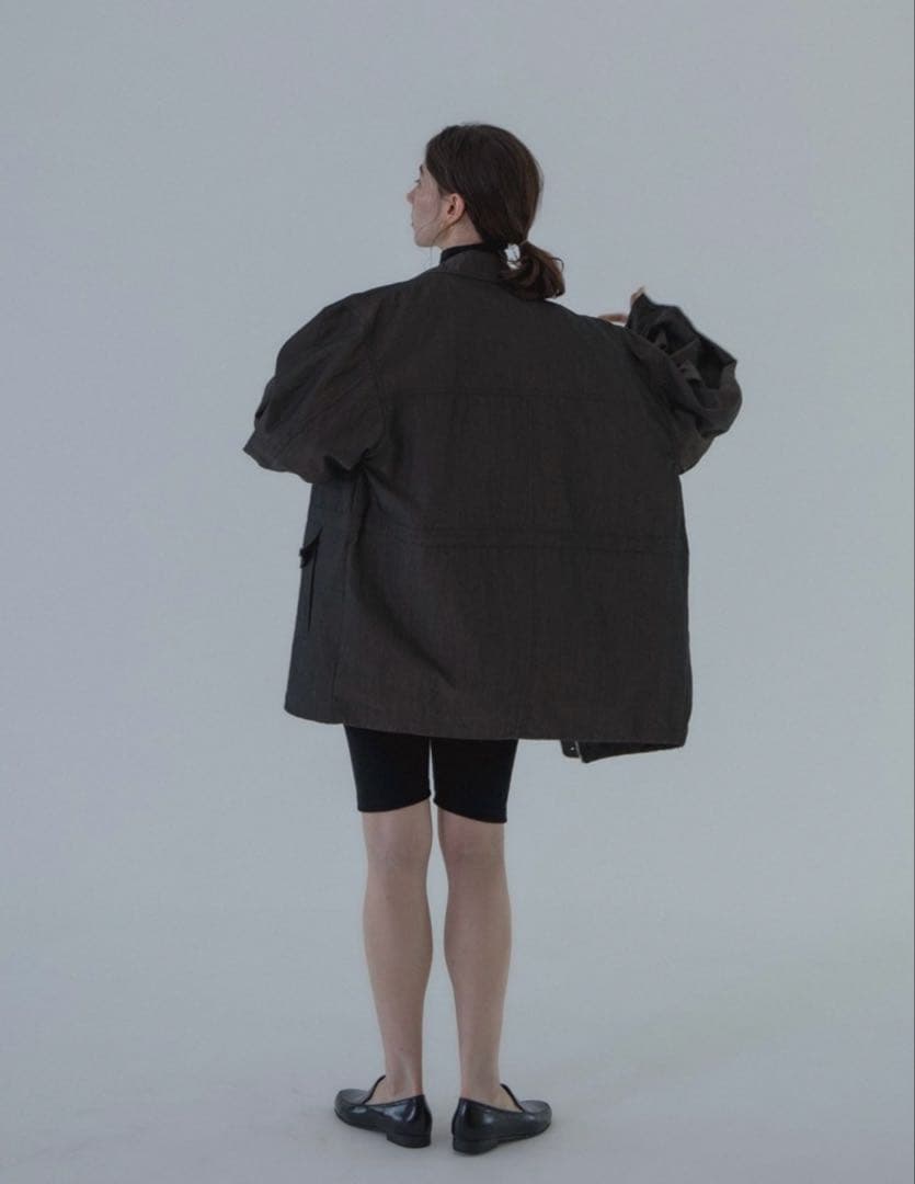 nokcha 2way ライナークオリティージャンパー　ブラックブラウン