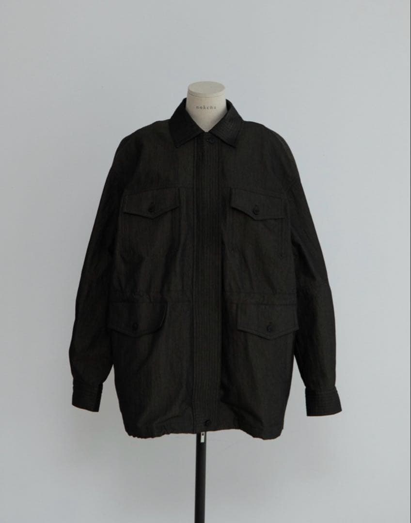 nokcha 2way ライナークオリティージャンパー　ブラックブラウン