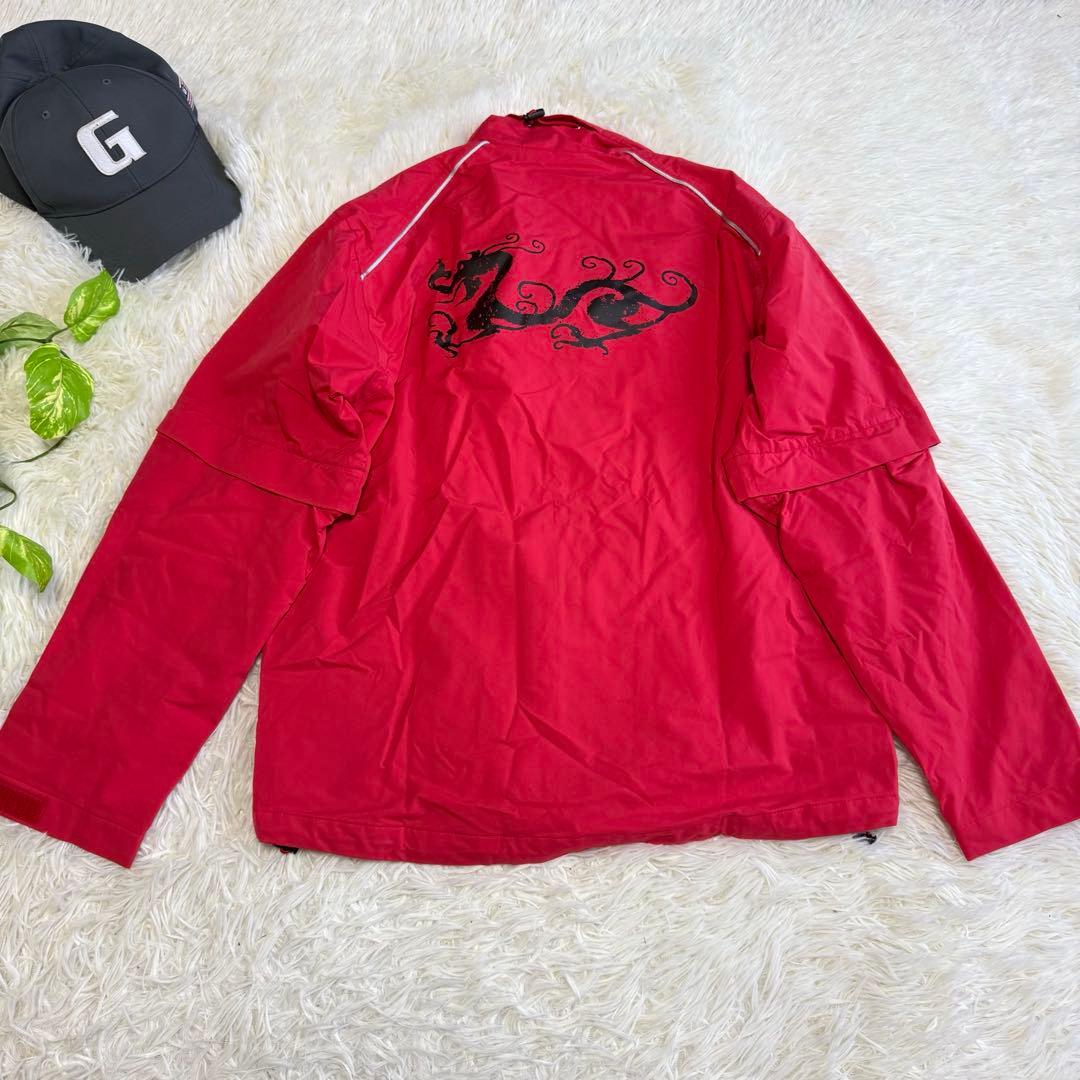 【ダンスウィズドラゴン】美品 レインウェア レッド 上下 Mサイズ メンズ