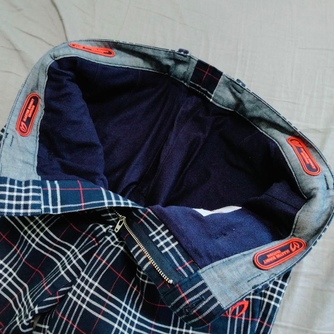 マスターバニーエディション　ゴルフ パンツ チェック柄　裏起毛