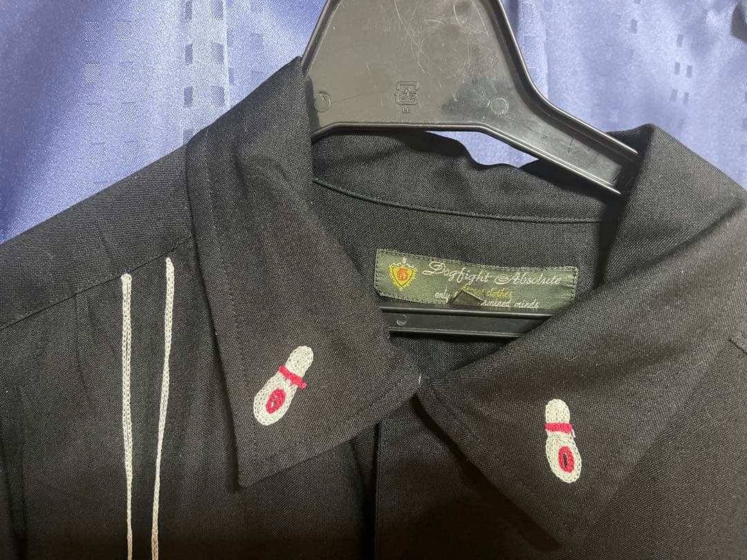 ボウリングシャツ 黒