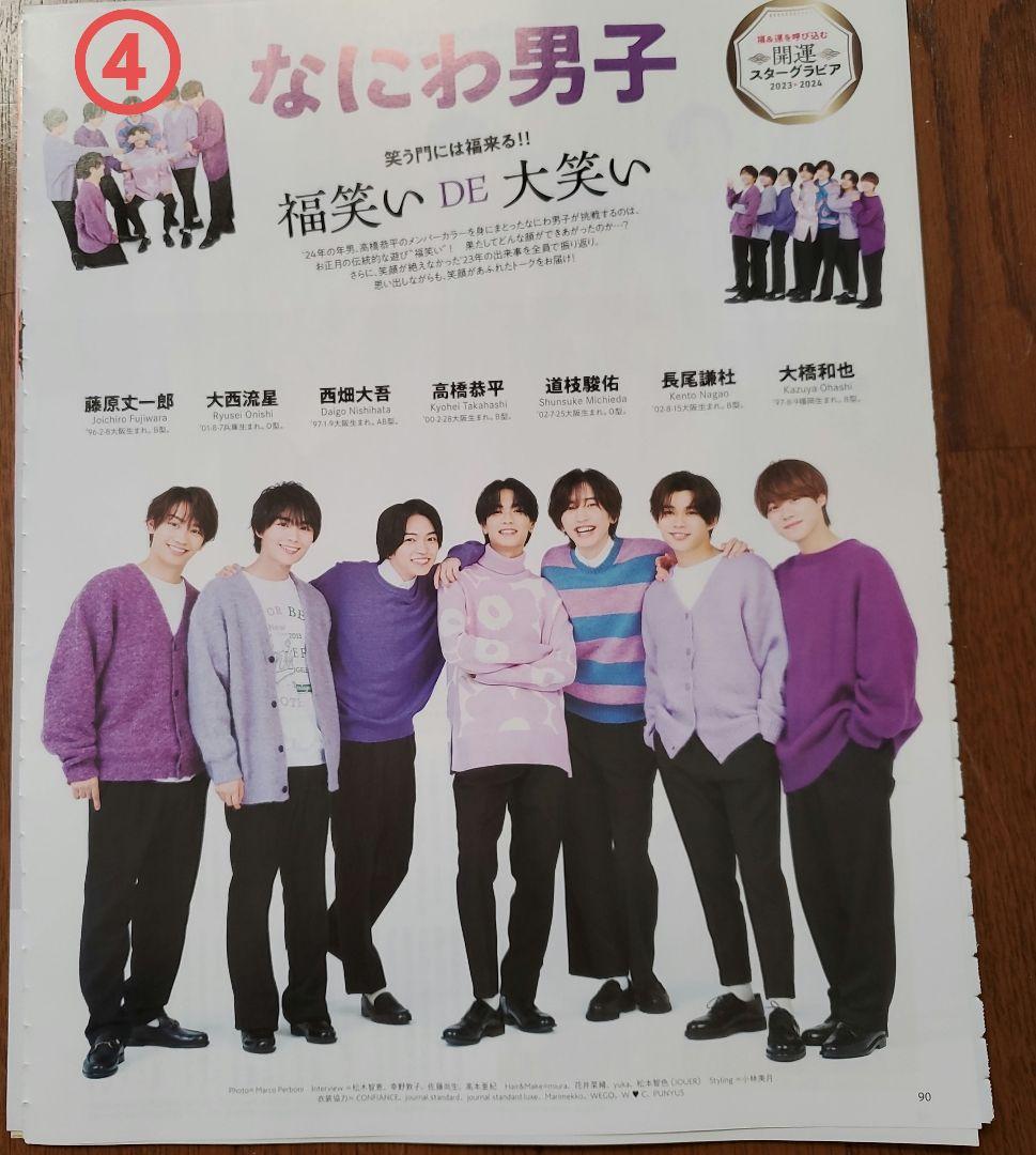 TVガイド　お正月超特大号　開運スターグラビア切り抜き