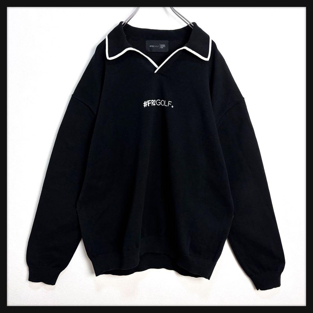 【極美品】FR2 GOLF ゴルフ サークルロゴ 襟付き 長袖ニット XL 即完