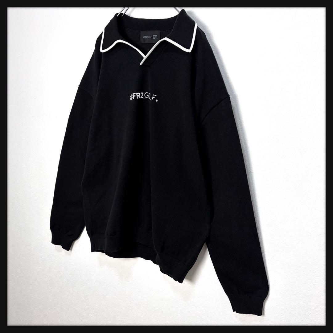 【極美品】FR2 GOLF ゴルフ サークルロゴ 襟付き 長袖ニット XL 即完