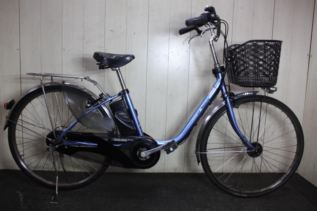 青色 シティタイプ 電動アシスト自転車