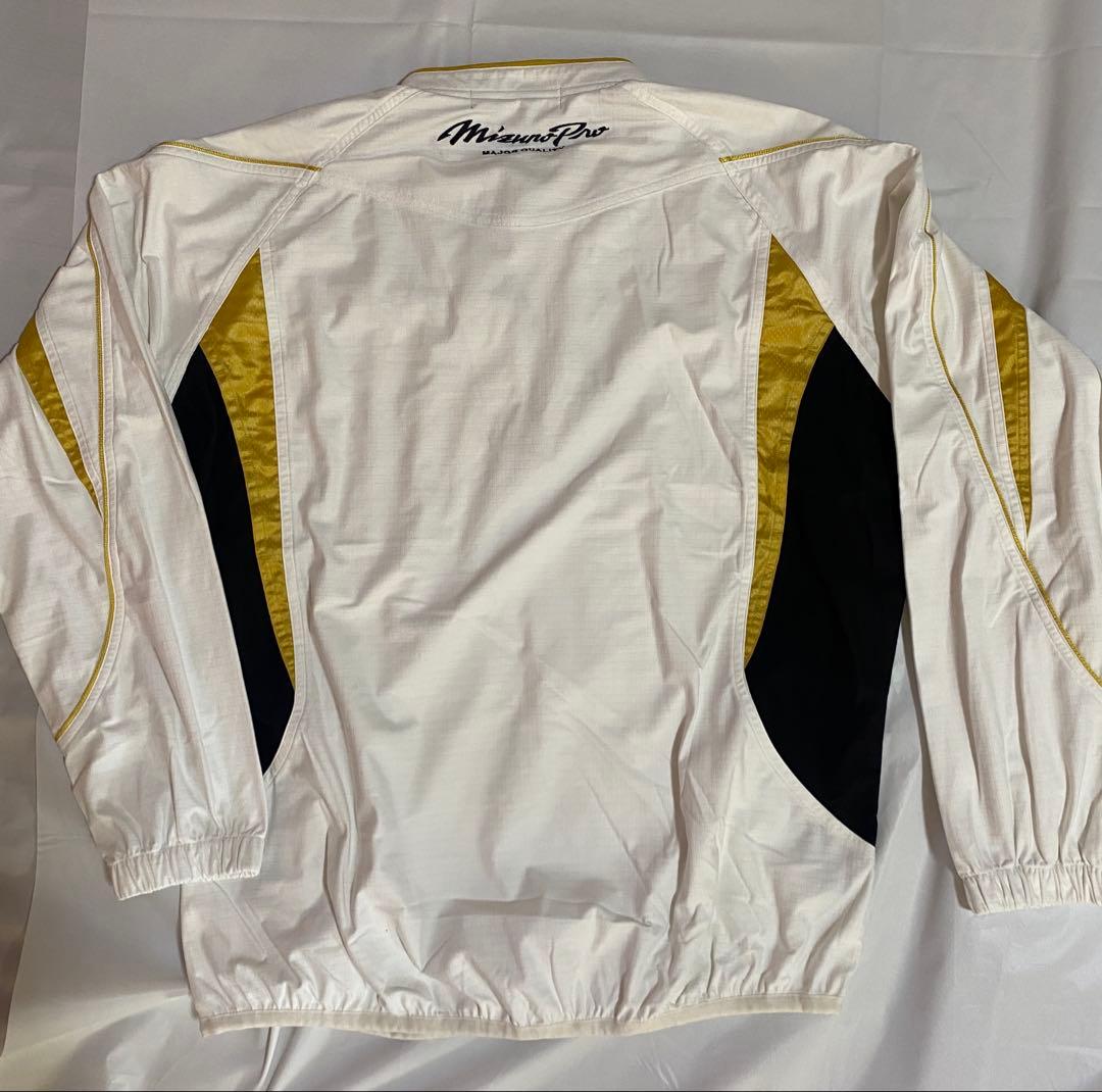 Mizuno ジップアップジャケット ホワイト/ブラック/ゴールド