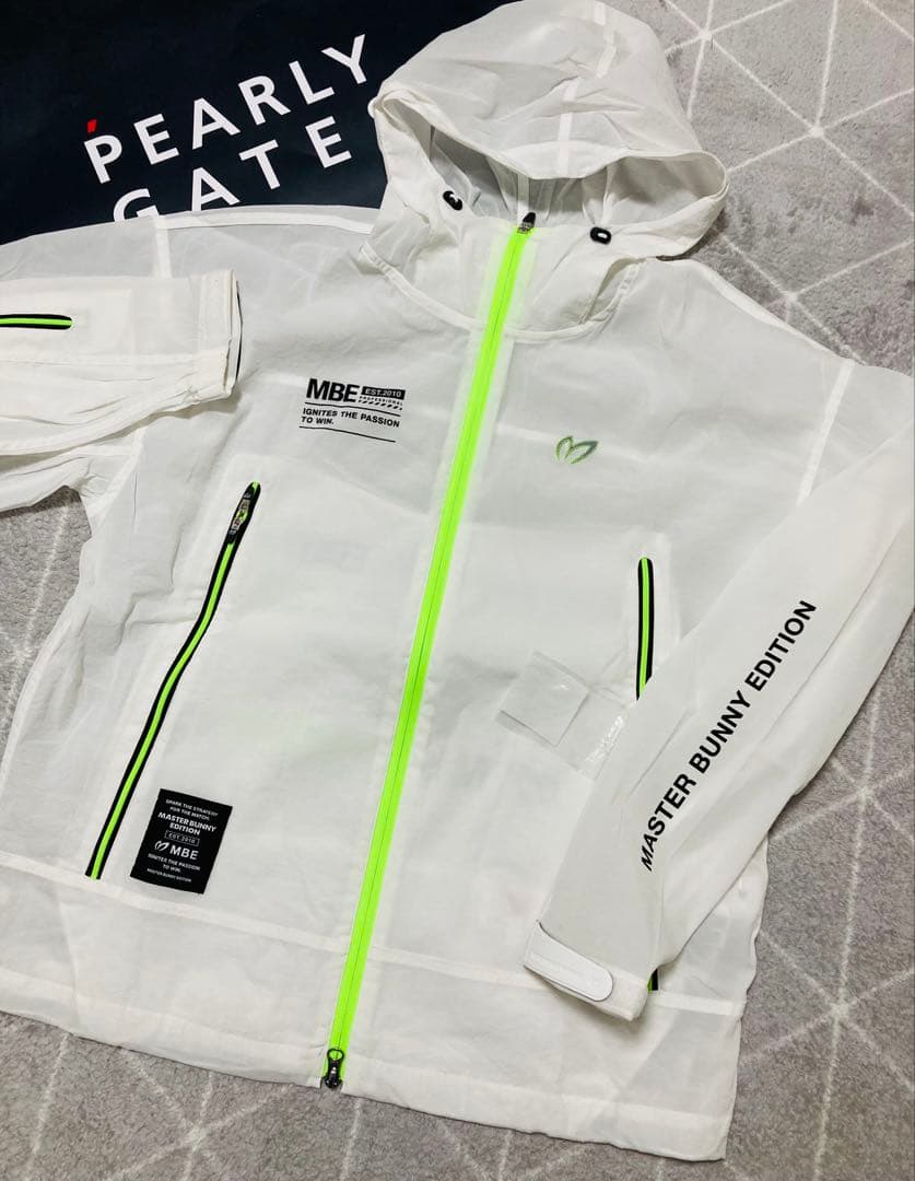 新品 パーリーゲイツ マスターバニー ドビーストレッチ ブルゾン(6)LL/白