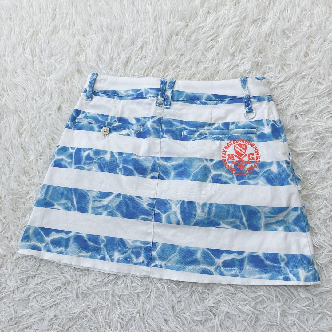 パーリーゲイツ ゴルフセット ボタンロゴ刺繍 ポロシャツ スカート ストライプ