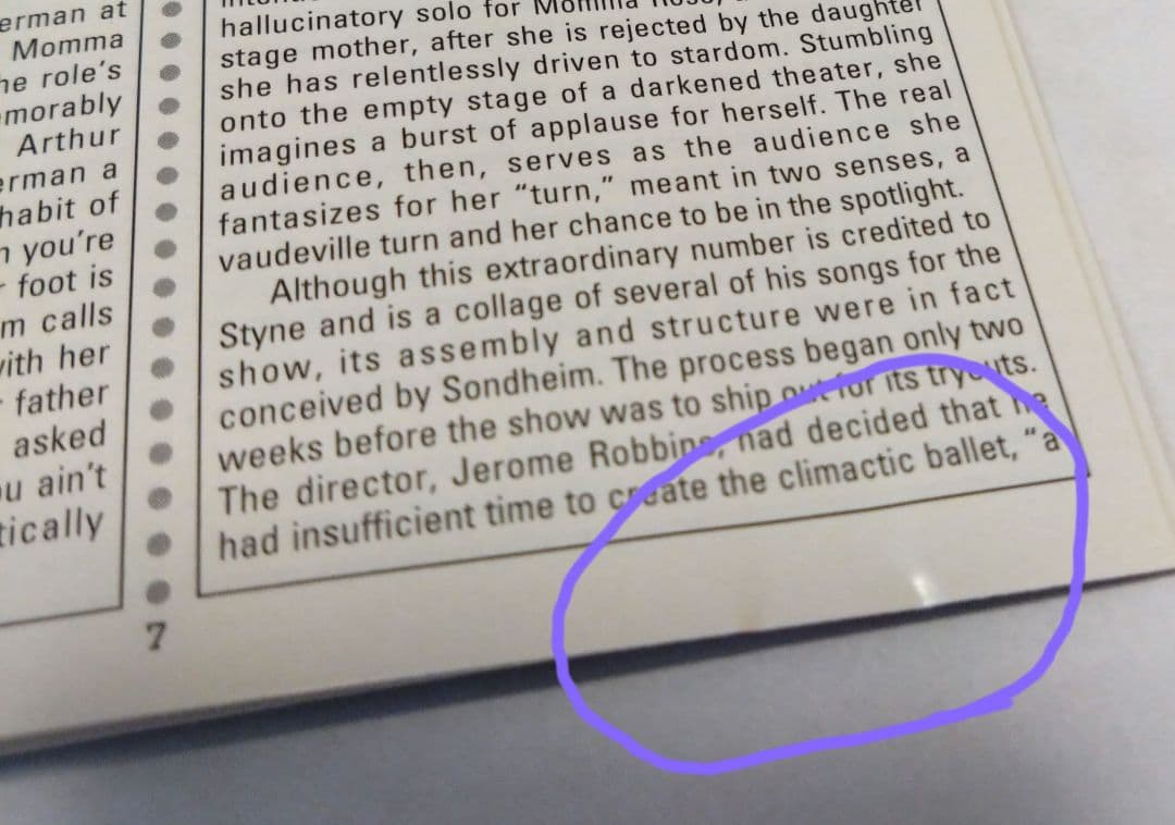 動作確認済『GYPSY』ジプシーエセルマーマン オリジナルブロードウェイキャスト