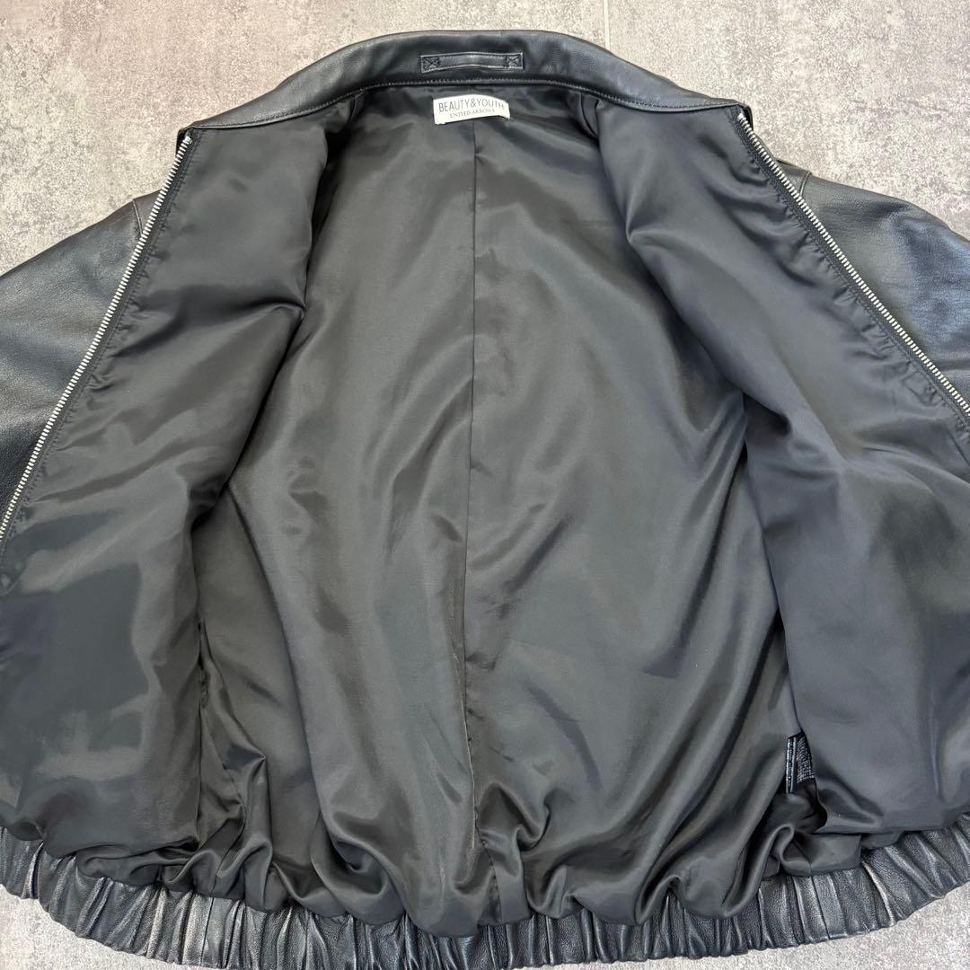 BEAUTY&YOUTH UNITED ラブ レザー バルーン ジャケット