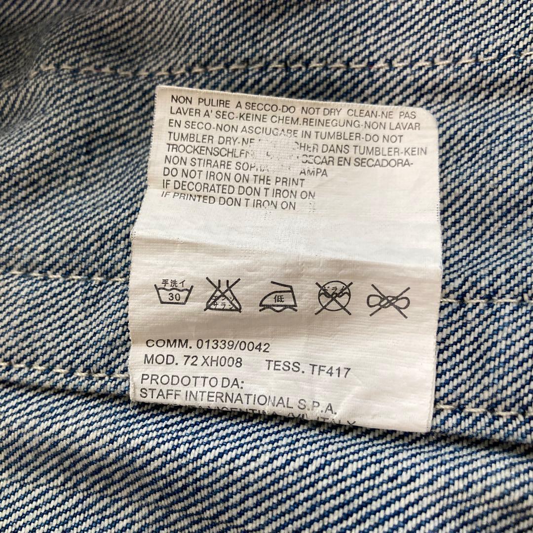 美品　ディースクエアード2デニムジャケット　ロゴ刺繍　ブルー系　Ｍ　イタリア製