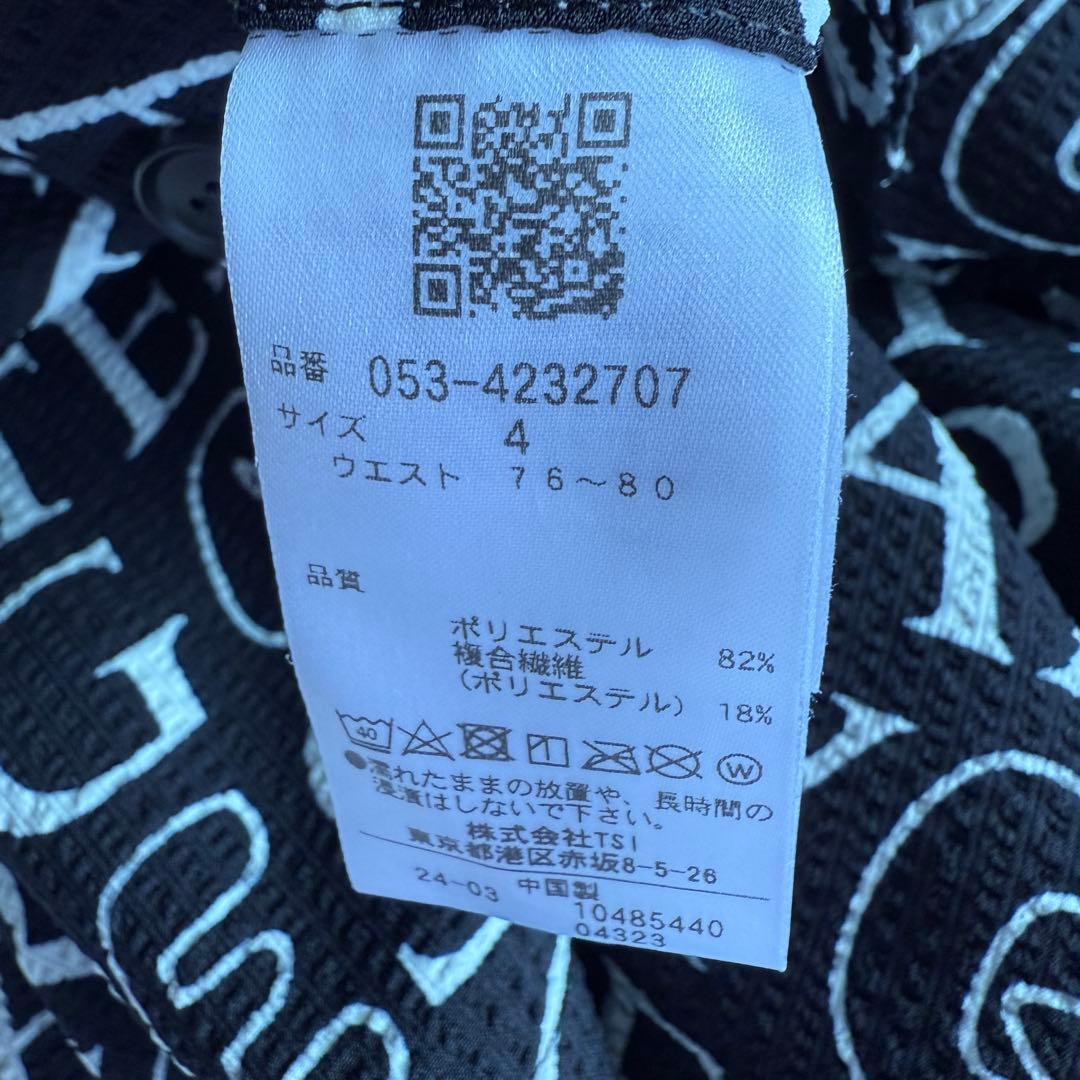 現行モデル　パーリーゲイツ　ハーフパンツ　短パン　黒　総柄　4 M〜L相当