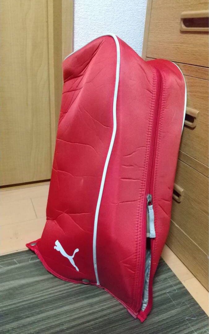 PUMA レッド キャディバッグ ヘッドカバー付き