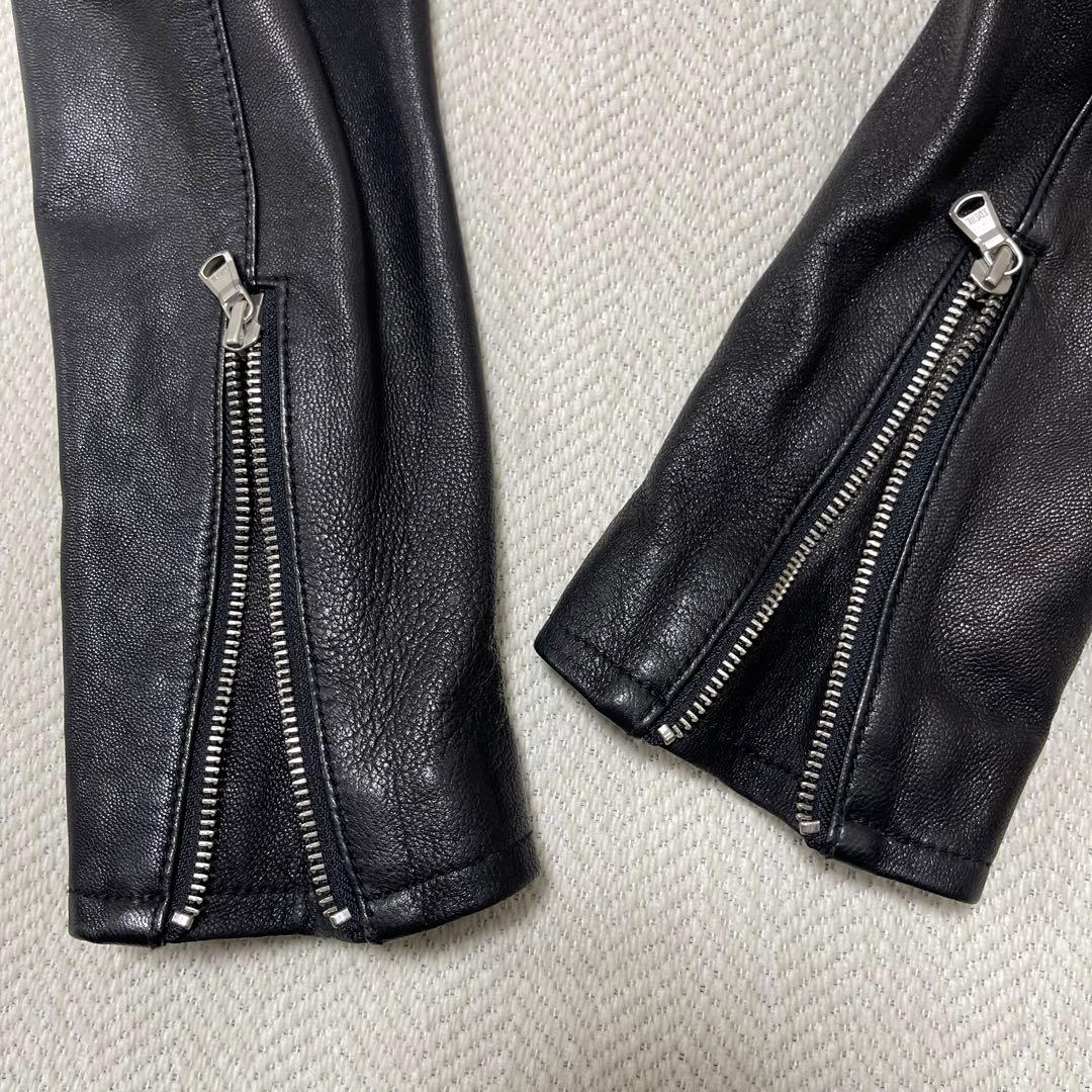 極美品 FREAK'S STORE ゴートレザー ライダース レザージャケット