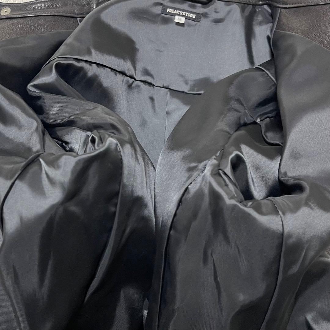 極美品 FREAK'S STORE ゴートレザー ライダース レザージャケット
