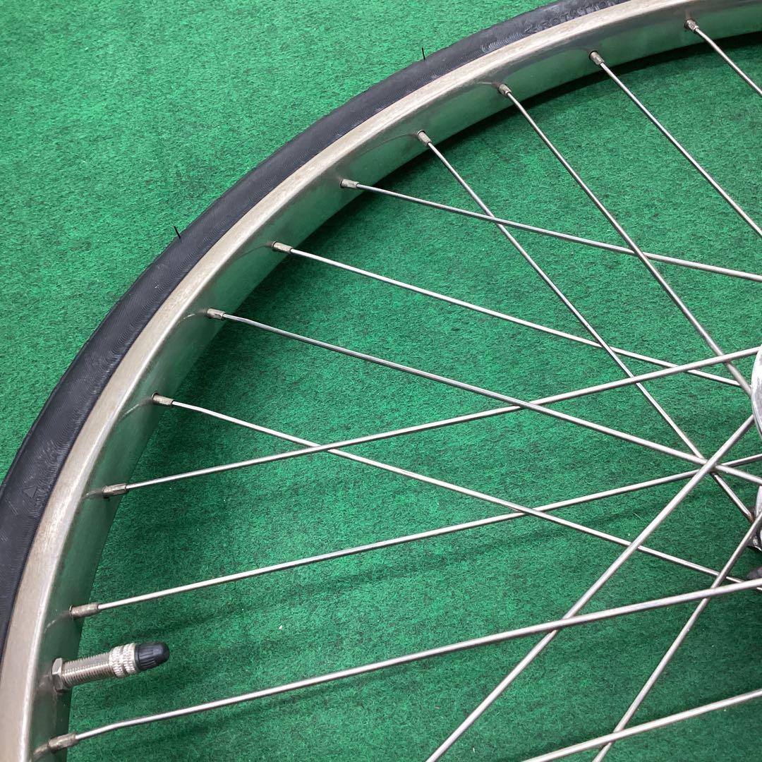 ステンレスリム　後輪 24x1-3/8 タイヤ付 内装3段 24インチ ローラー