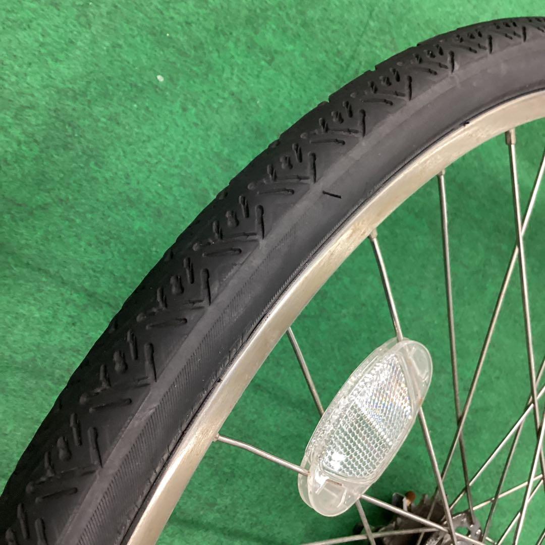 ステンレスリム　後輪 24x1-3/8 タイヤ付 内装3段 24インチ ローラー