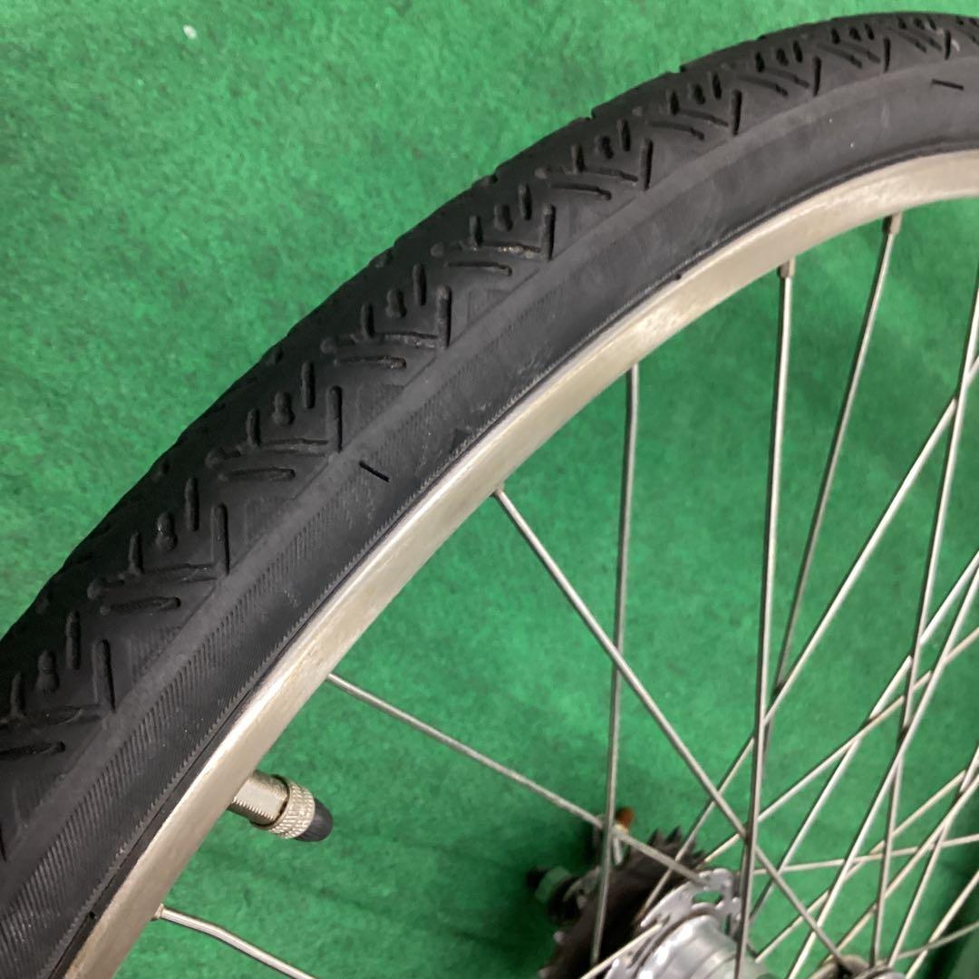 ステンレスリム　後輪 24x1-3/8 タイヤ付 内装3段 24インチ ローラー