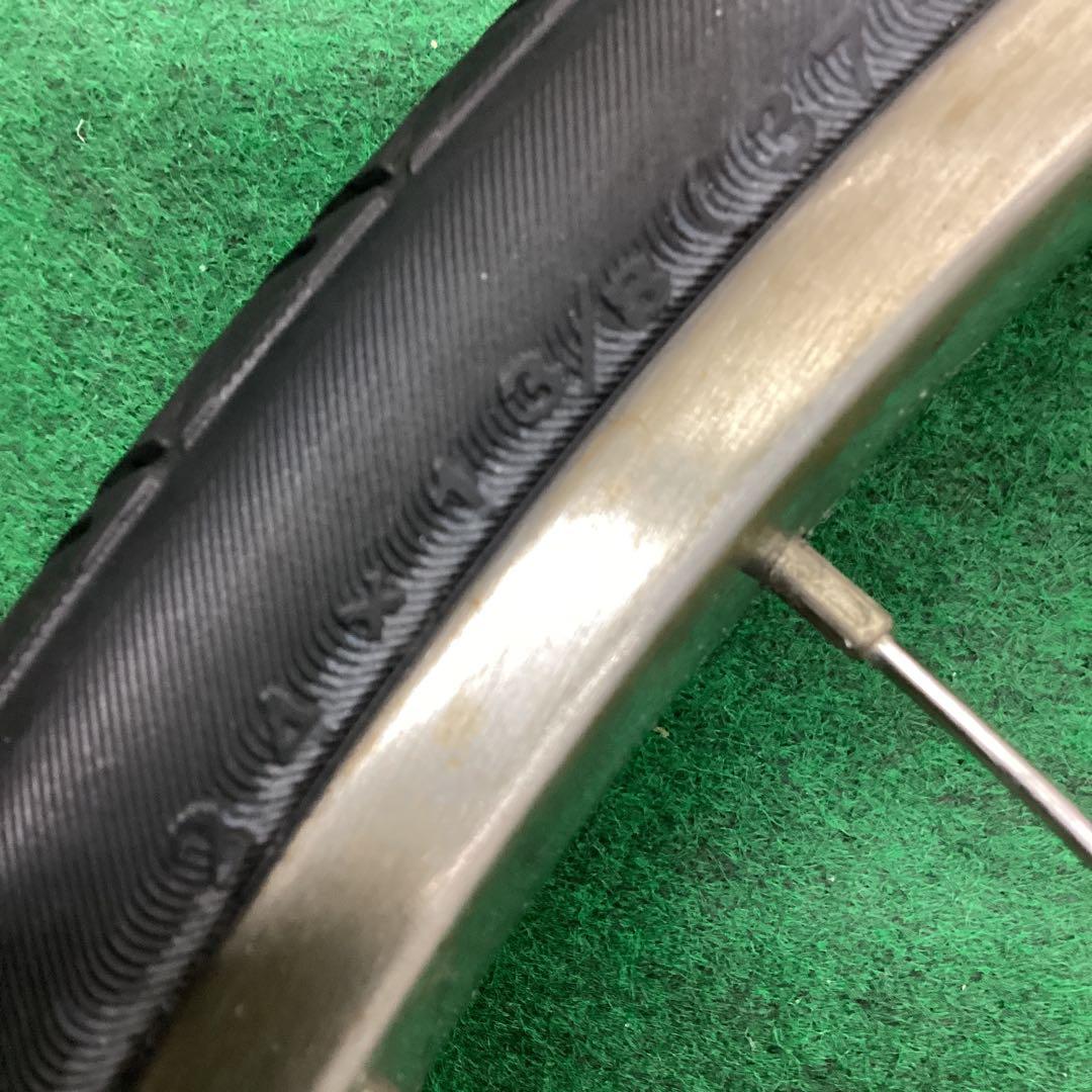 ステンレスリム　後輪 24x1-3/8 タイヤ付 内装3段 24インチ ローラー