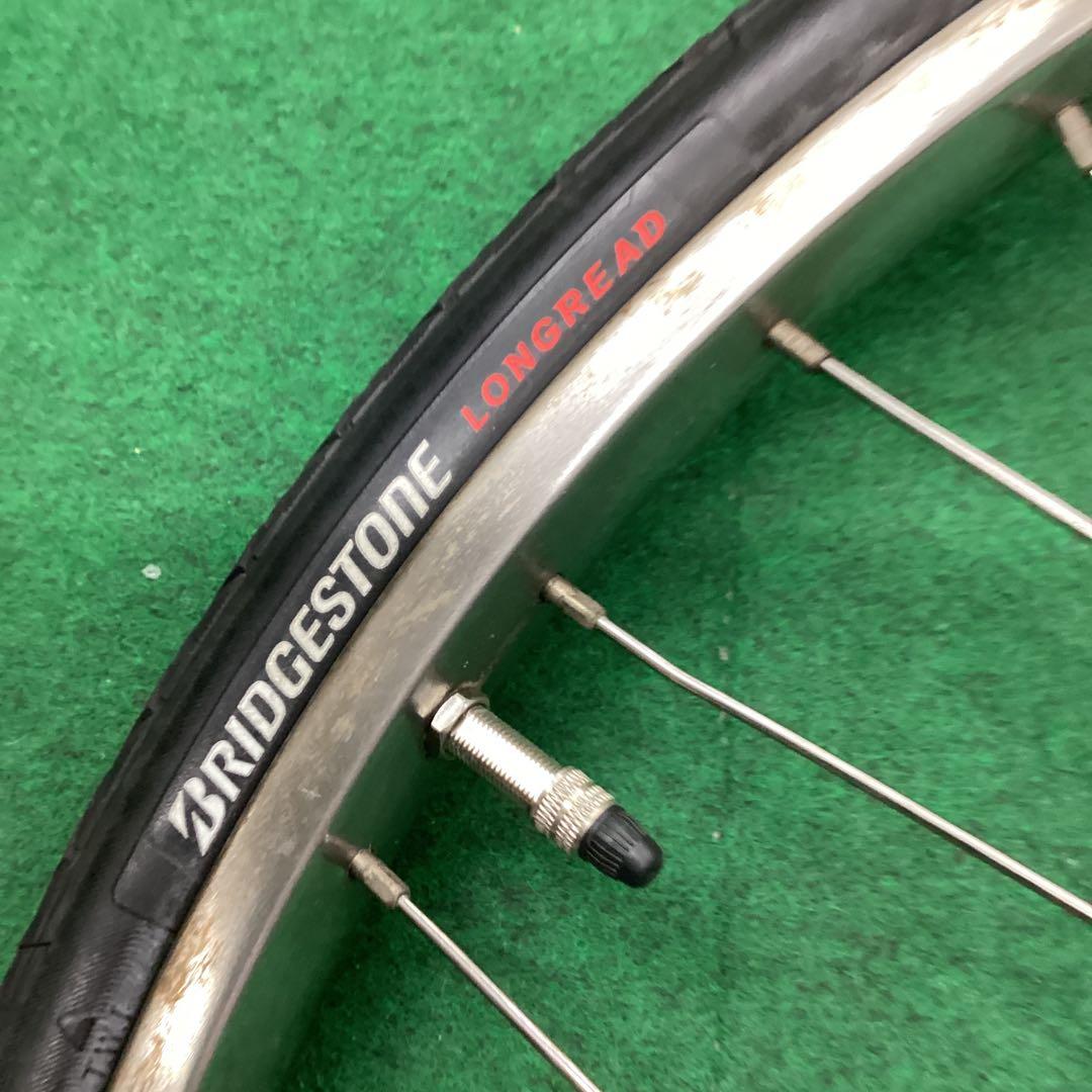 ステンレスリム　後輪 24x1-3/8 タイヤ付 内装3段 24インチ ローラー