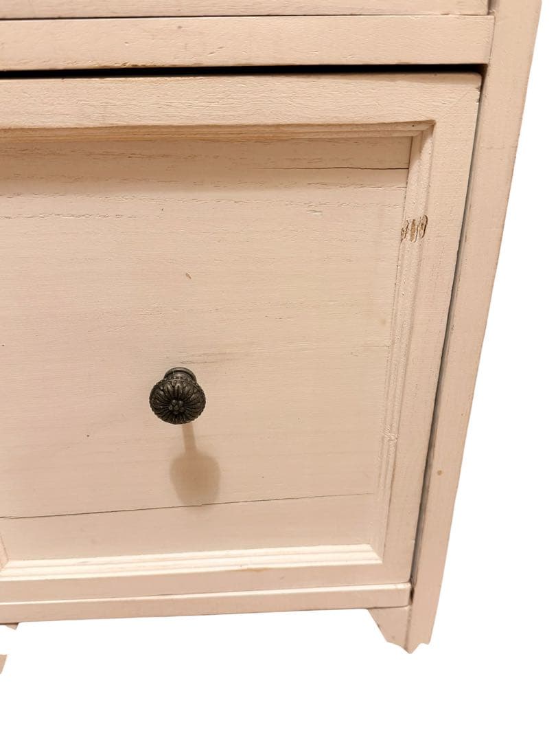 ニトリ シャビーシリムチェスト ホワイト 4段