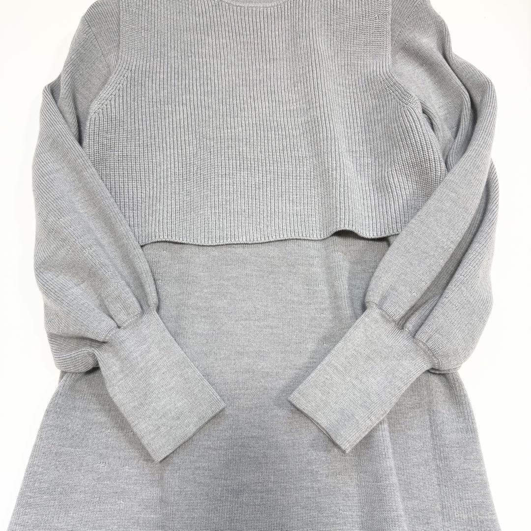 【美品✨】ANAYI メリノウールアンサンブルニット ワンピース 36