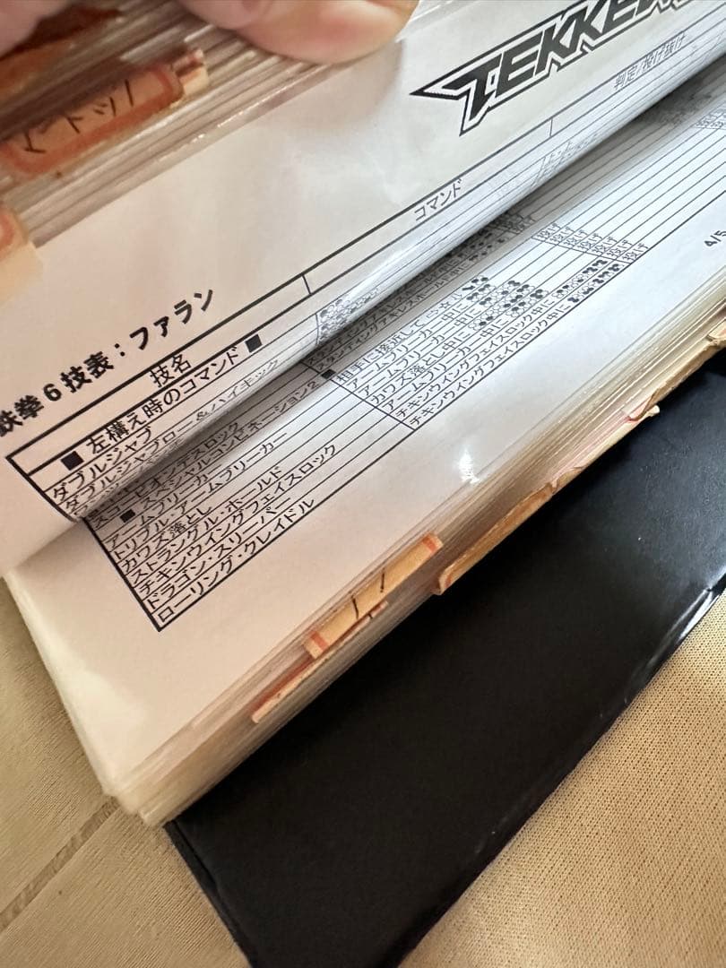 店舗用鉄拳6技表ファイル バンダイナムコゲームス非売品 namco