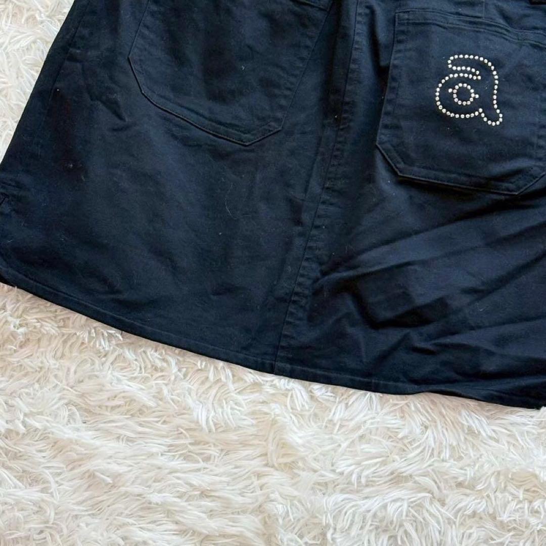 良品 アルチビオ タイトミニスカート 台形 ゴルフウェア ポケット付き ロゴ刺繍