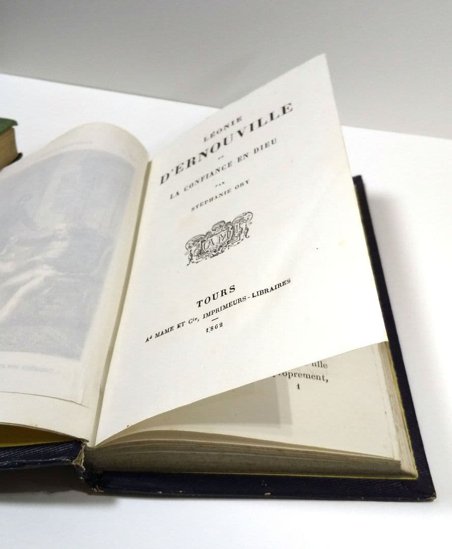 洋書 アンティーク 金彩 ロカイユ 装飾 模様 1862年