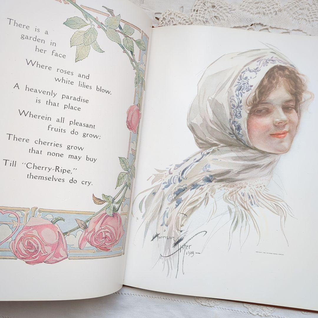 稀少1909年アンティーク 洋書 画集 絵本 児童書 ヴィクトリアン ヴンテージ