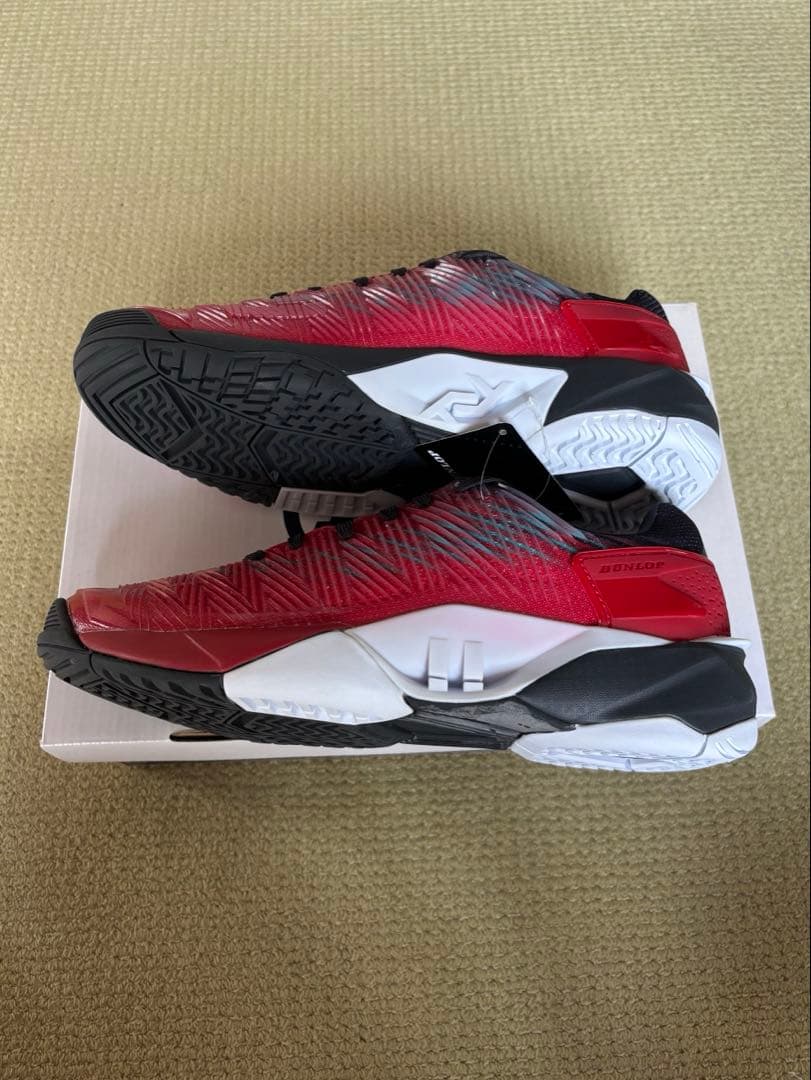 DUNLOP テニスシューズ レッド/ブラック