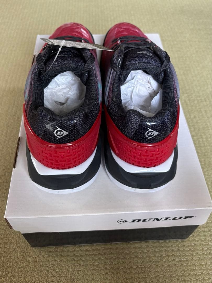 DUNLOP テニスシューズ レッド/ブラック