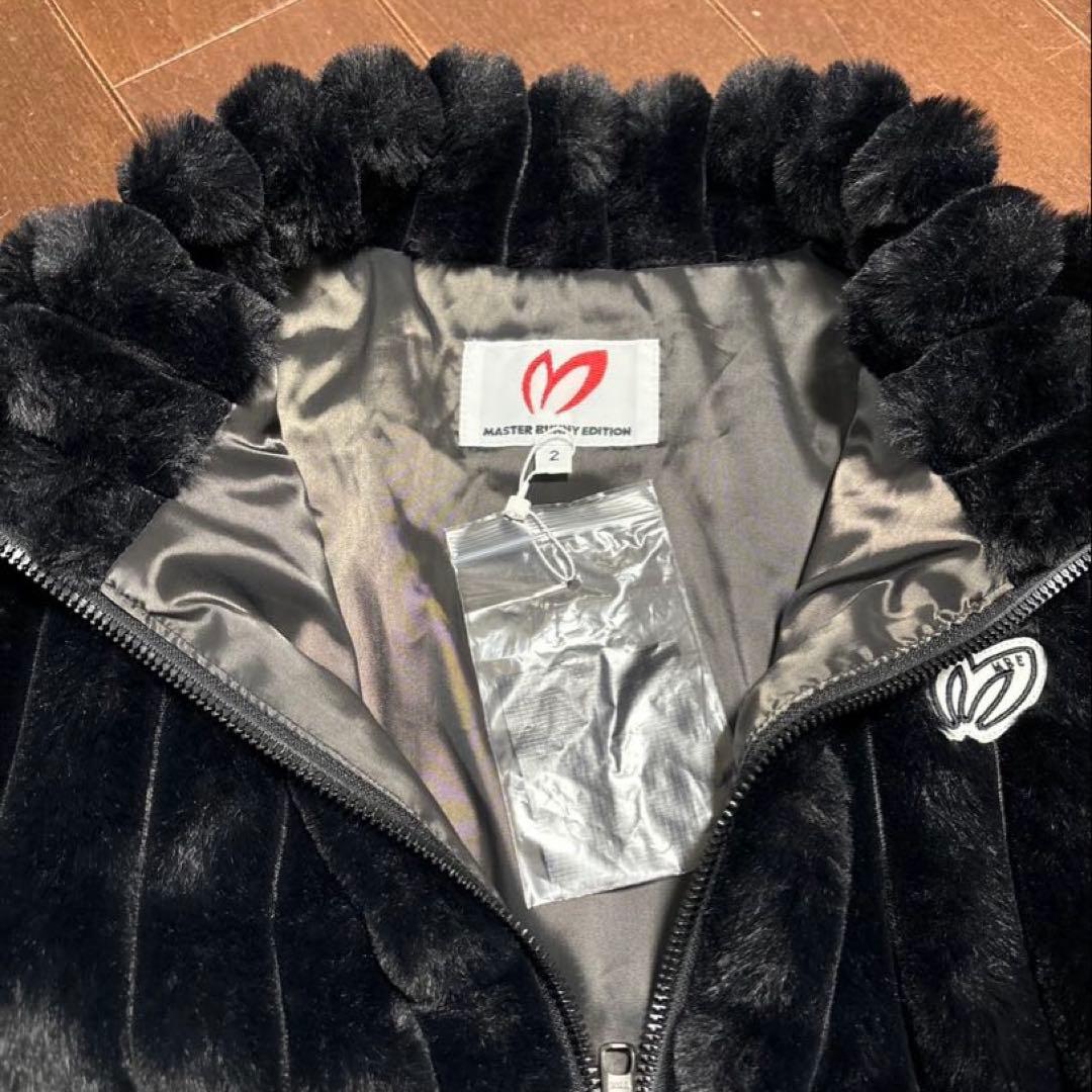 マスターバニースパッタリングエコファーコンビブルゾンブラックサイズ2