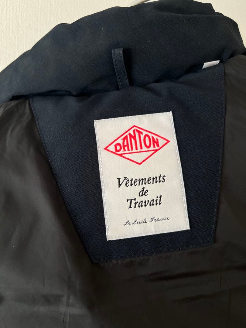 DANTON ダントン フード着脱可 2WAY ベストジャケット ネイビー 38