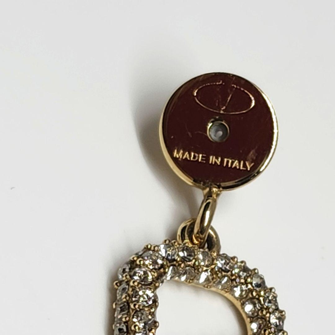 バレンティノ VALENTINO GARAVANI ピアス ストーン 片耳 ロゴ