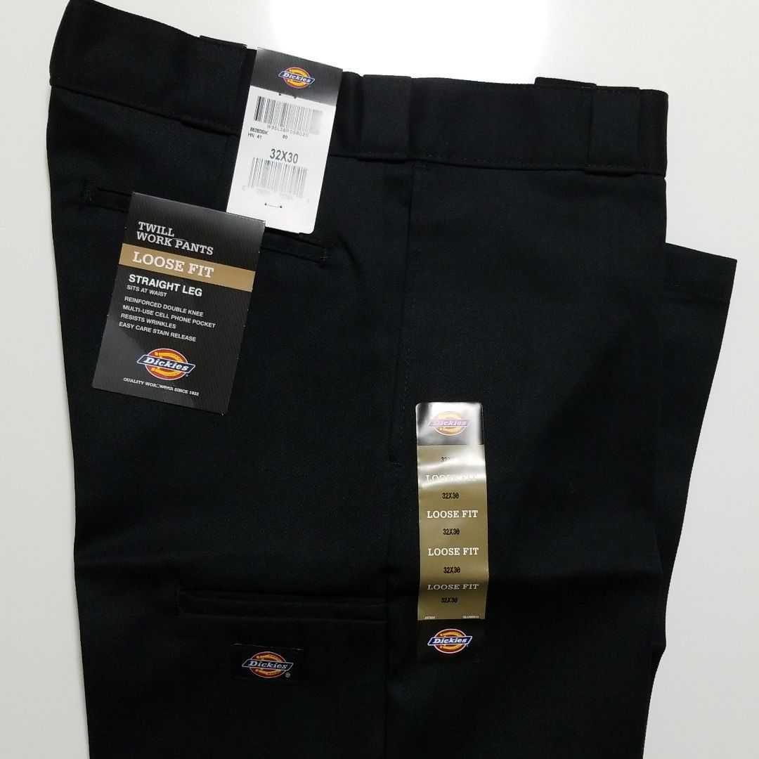 32×30【新品 未使用】ディッキーズ　ダブルニー　85283　BLACK