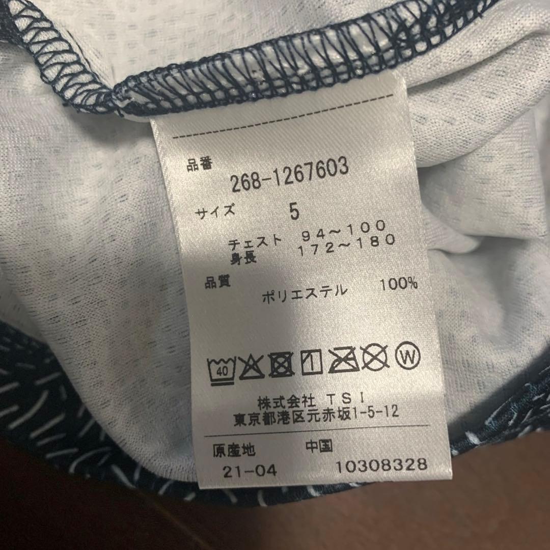 パーリーゲイツPGGカタカナ柄モックネックサイズ5