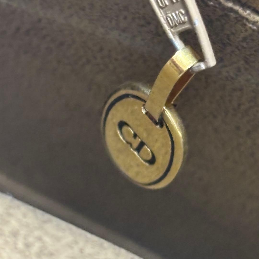 クリスチャンディオール ショルダーバッグ チェーン ブラウン レザー