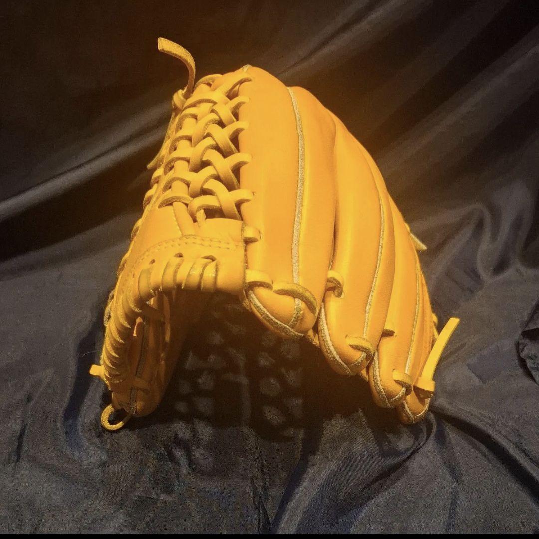 【美品】ミズノ 軟式グローブ グローバルエリート RG イエロー