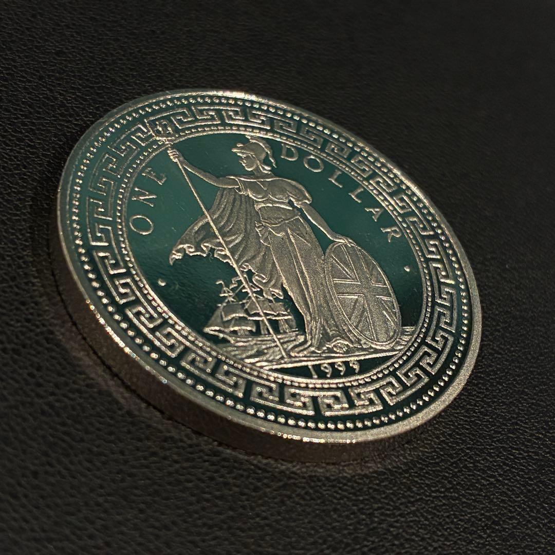 1999年 香港 兎年 1ドル 銀貨 プルーフ 記念硬貨 カラーメダル ①