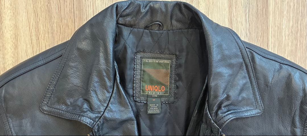 【希少・緑タグ】80s OLD UNIQLO オールドユニクロ レザージャケット