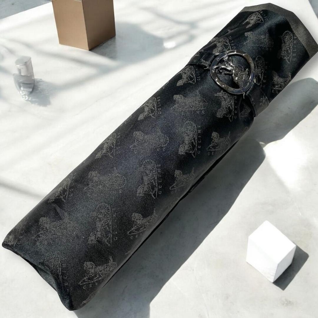 CELIEN セリーヌ 馬車金具 ブラック 折りたたみ傘 7本骨 100cm